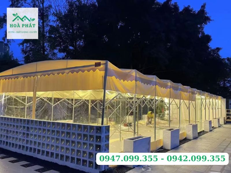 Mái vòm bạt di động quán ăn