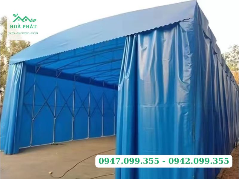 Mái vòm bạt xếp kéo thủ công